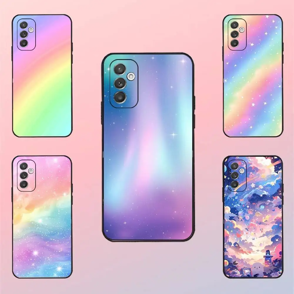 

Rainbow Phone Case For Samsung S 25,24,23,22,30,21,10,9,Ultra,Plus,Lite,FE,4,5 G Black Soft Case
