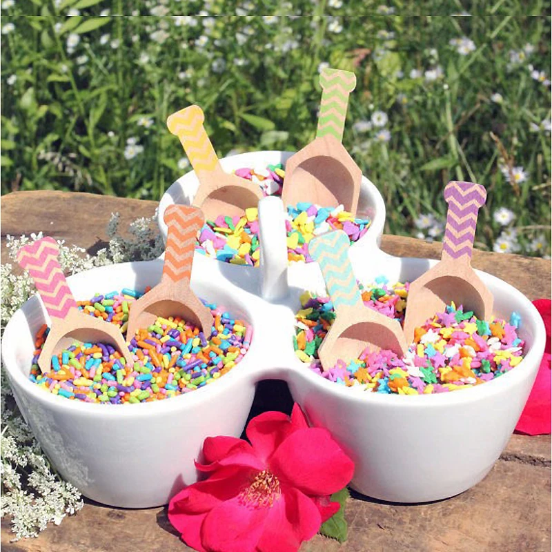 Große Holzgriff, kleine Salzschaufel, Teelöffel – Kaffee, Milchpulver, Schaufeln, Kindergeburtstag, Partyzubehör – Detail 4