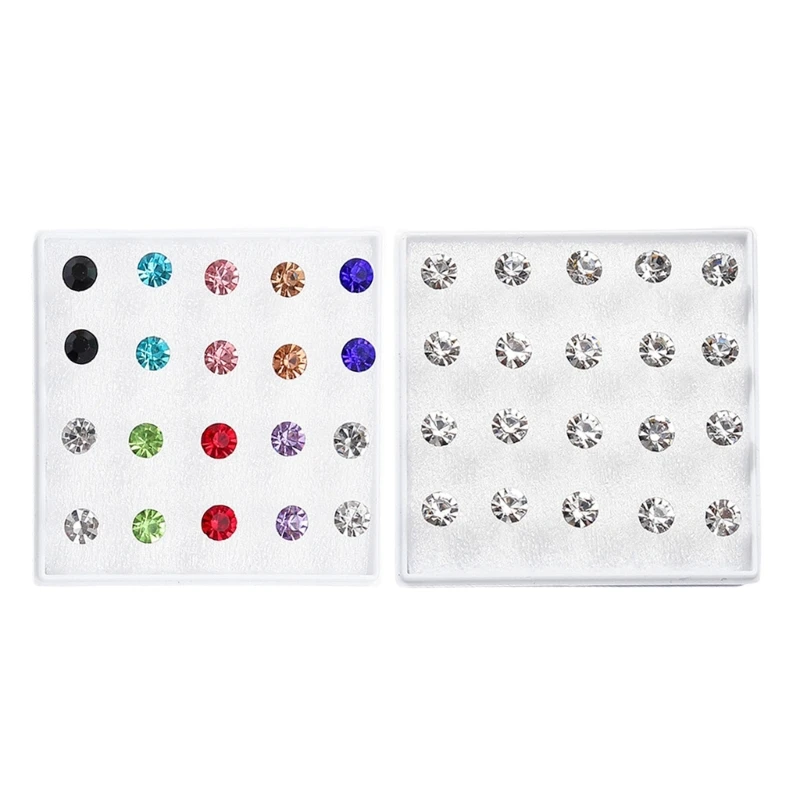 Safe Wear Cubic Zirconia Studs Earrings Cubic Zirconia Embellished Ear Studs Jewelry Stylish Earrings for Daily Wear