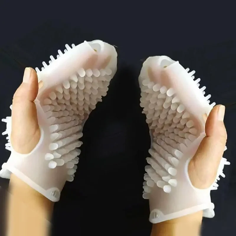 Shower Gloves Bath Scrub Remover Body Exfoliating Massage Shower Brush Silicone Bath Brush Skin Clean Silicone Bath Brushes