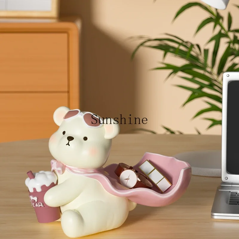 

Entry entrance key storage ornament home bear decoration