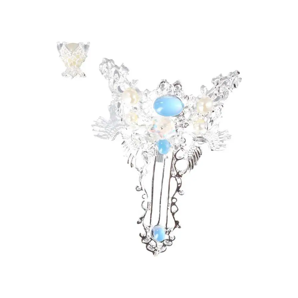 

Chinese Style Hair Accessories Photo Props Gem Hairstyle Design Tool Hanfu Hairpin Crane Hair Stick Ancient Style Hair Crown