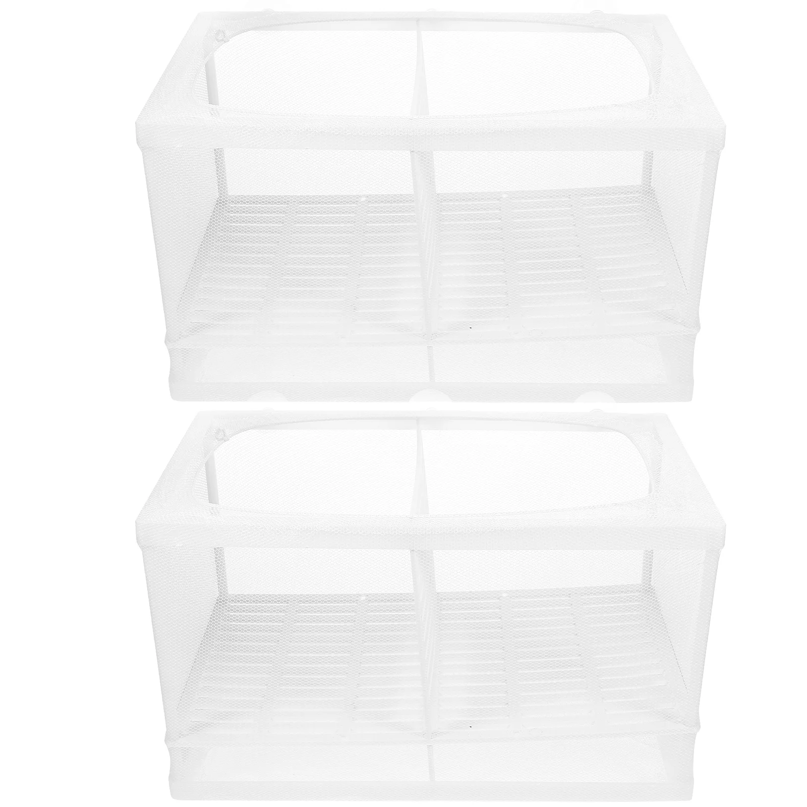 

2Pcs Isolation Net Fish Tanks Clear Bowl Breeding Hatchery Baby Aquarium Suction Cup Large Capacity Plastic Nylon Separate