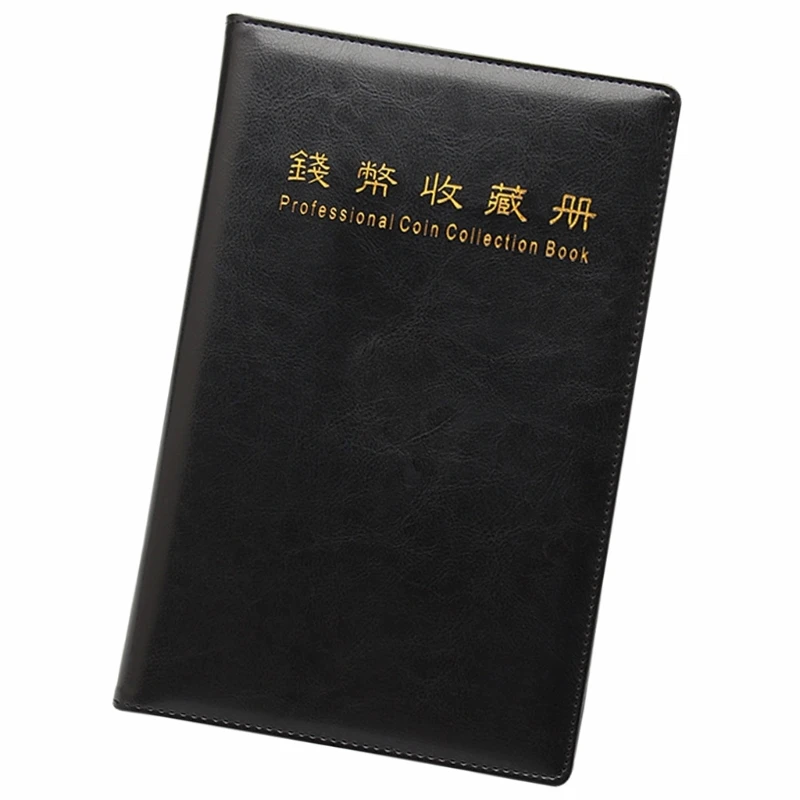 Leather Coin Collection Book for Collectors, 360 Pockets Coin Collecting Album