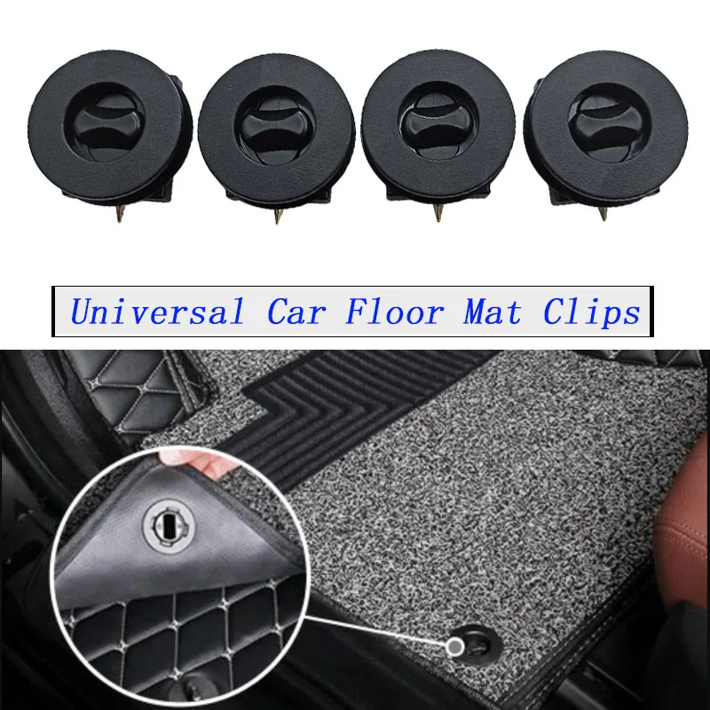 4Pcs Universal Floor Mat Carpet Clips Oval Clamps Fastener Fixing Grips