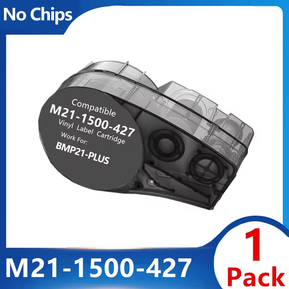 1-3PCS M21-1500-427 38.1mmx4.27m White Self-Laminated Vinyl Label Compatible BRADY BMP21 PLUS Printer M21 1500 427