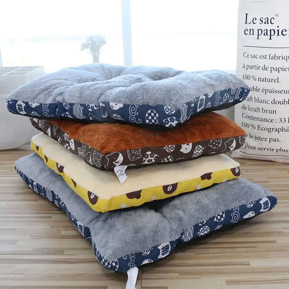 Anti-Slip Cozy Warm Dog Bed Mat For Large Medium Small Dogs Cat Warmer Mat Pet Cat Bed Pad Fluffy Plush Pet Sleeping Kennel Pad