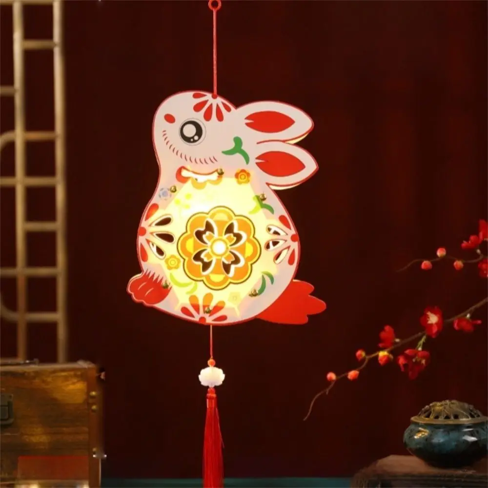 

Cartoon Mid-Autumn Festival Lantern Luminous Style Ancient Rabbit Flower Lantern Handmade Traditional