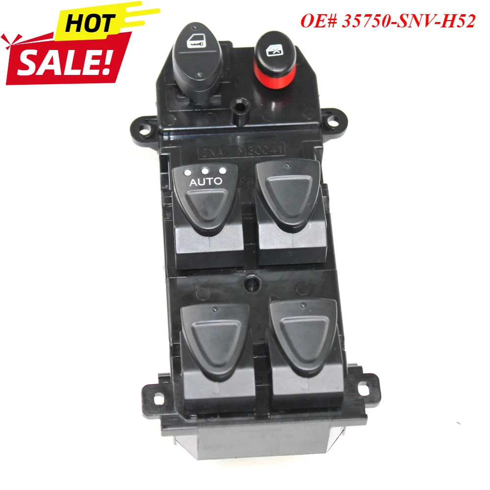 35750-SNV-H52 Front Left Right Side Window Switch For Honda Civic 2006 2007 2008 2009 2010 35750-SNV-H51 35750-SNA-A130