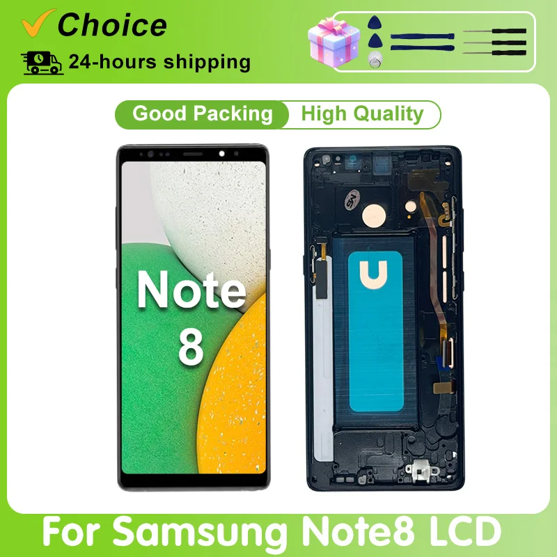 TFT For Samsung Note 8 LCD Display SM-N950F SM-N950U With Frame Touch Screen Digitizer Assembly For Galaxy SM-N950W LCD SM-N950N