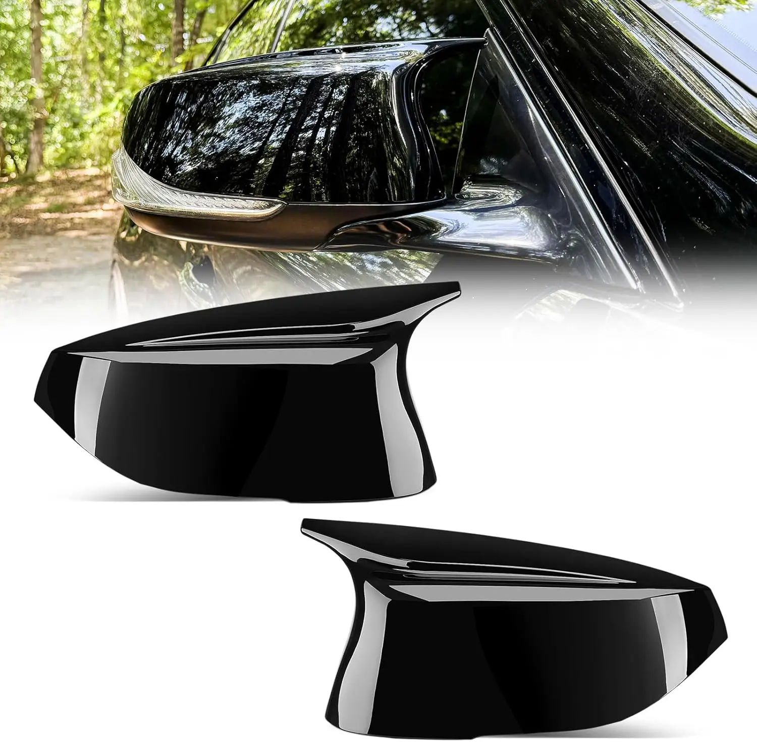 

Glossy Black Mirror Cover Caps Rearview Side Mirror Covers Fit for Infiniti Q50 2014-2022 Infiniti Q60 2017-2022