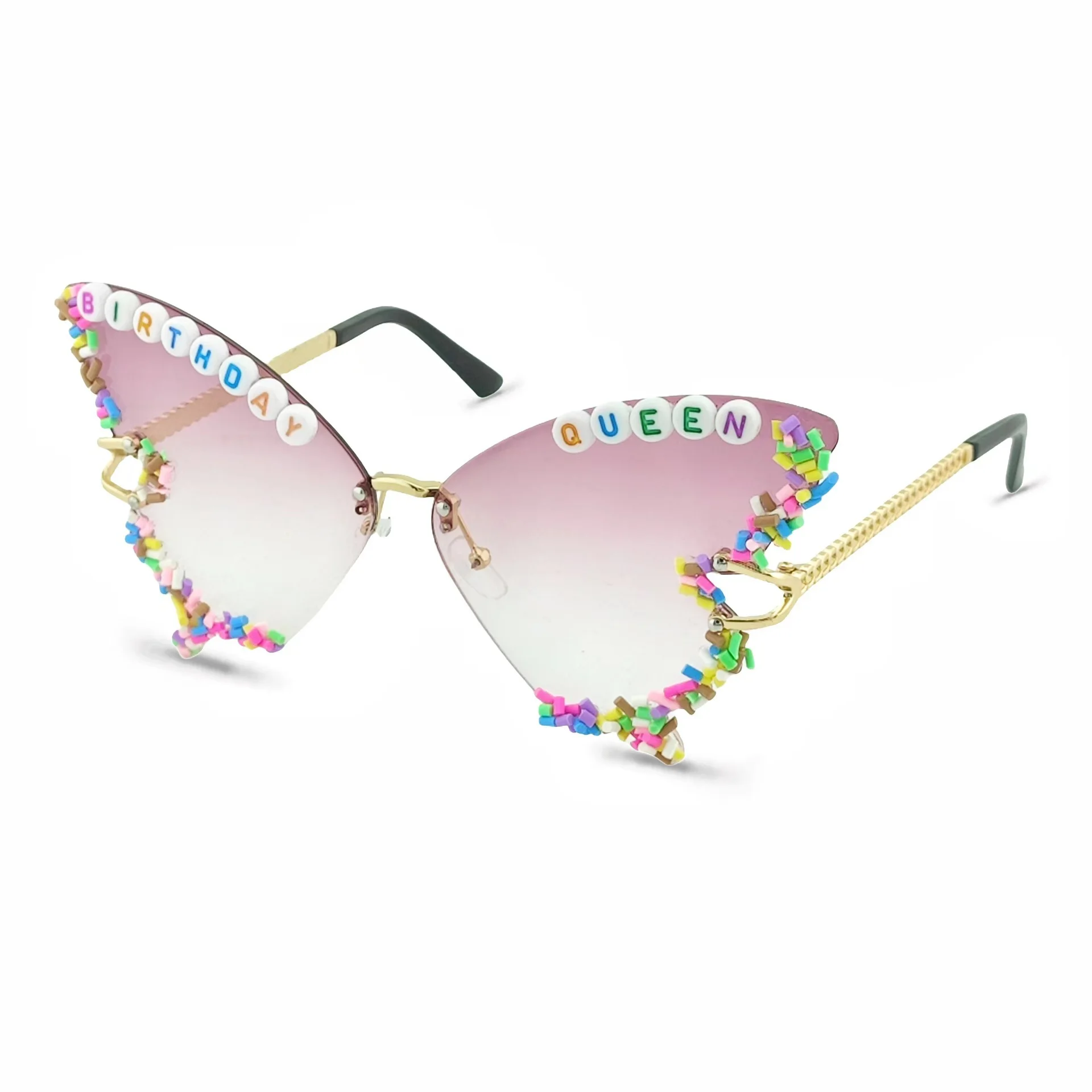 

Women's high-grade summer butterfly sunglasses suitable for wedding daily parties