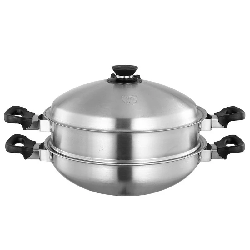 

Stainless steel, anhydrous, Chinese style, wok, household, composite, multi-layer, pan