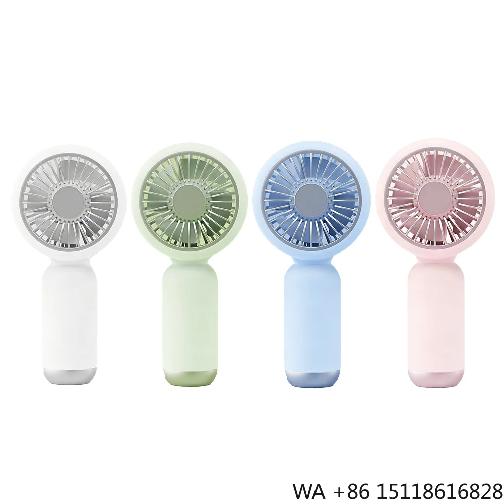 YASE Extremely Simple Round Head 3 Wind Speeds USB Rechargeable Portable Handheld Fan for Summer Cooling Outdoor or Household