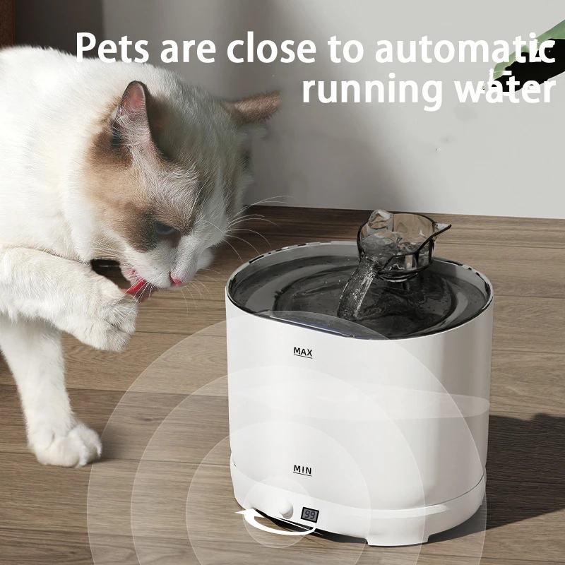 New Cat Water Dispenser Wireless Charging Automatic Circulation Of Living Water Intelligent Sensor Cat Drinking Bowl