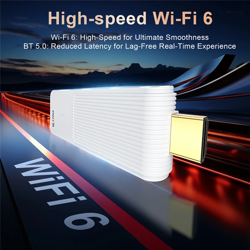 FFYY-For Android 14.0 RK3518 TV Stick 2GB 16GB 4K HDR Wifi6 BT5 Voice Assistant Remote Game Media Player Smart TV Box