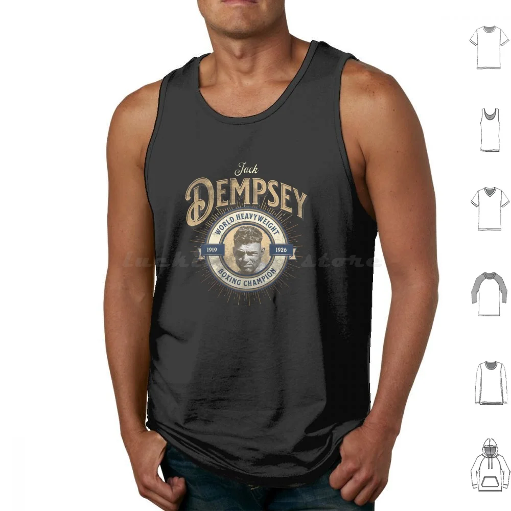 Jack Dempsey Camisetas sin mangas Chaleco sin mangas Jack Dempsey Boxeo Dempsey Boxer Jack Legend Sports Fighter Fight Knockout