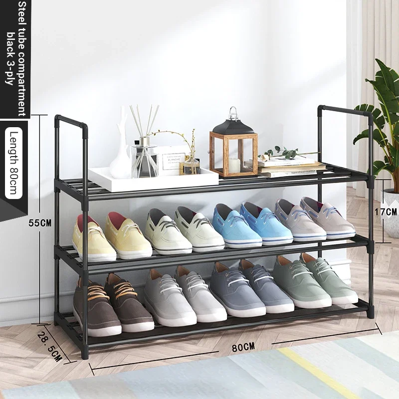 Household shoe stainless steel storage  assembly detachable shoe  student dormitory storage shoe rack