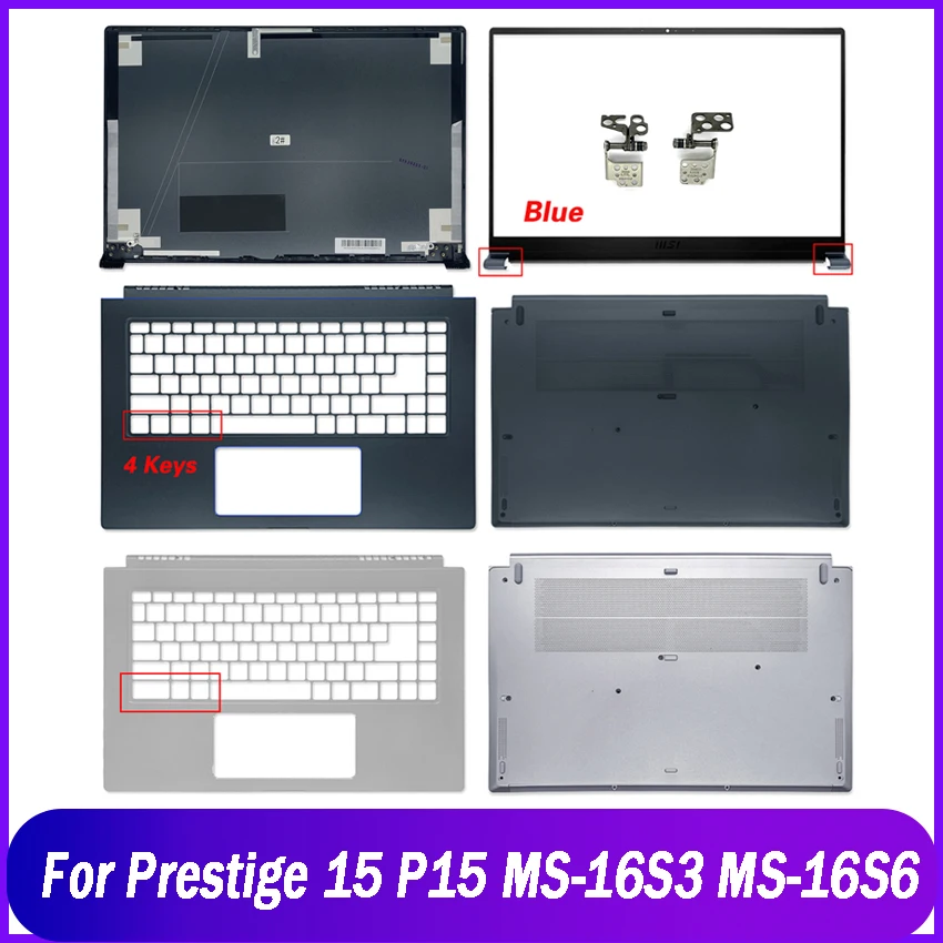 Rear Lid For MSI Prestige 15 P15 MS-16S3 MS-16S6 B15 MS-1552 Laptop LCD Back Top Cover Front Bezel Palmrest Upper Bottom Case