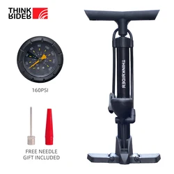 ThinkRider Bicycle Pump 160PSI Portable Stainless Steel Bike Pump Schrader Presta Valve Inflator Mountain Road Bike Accessories