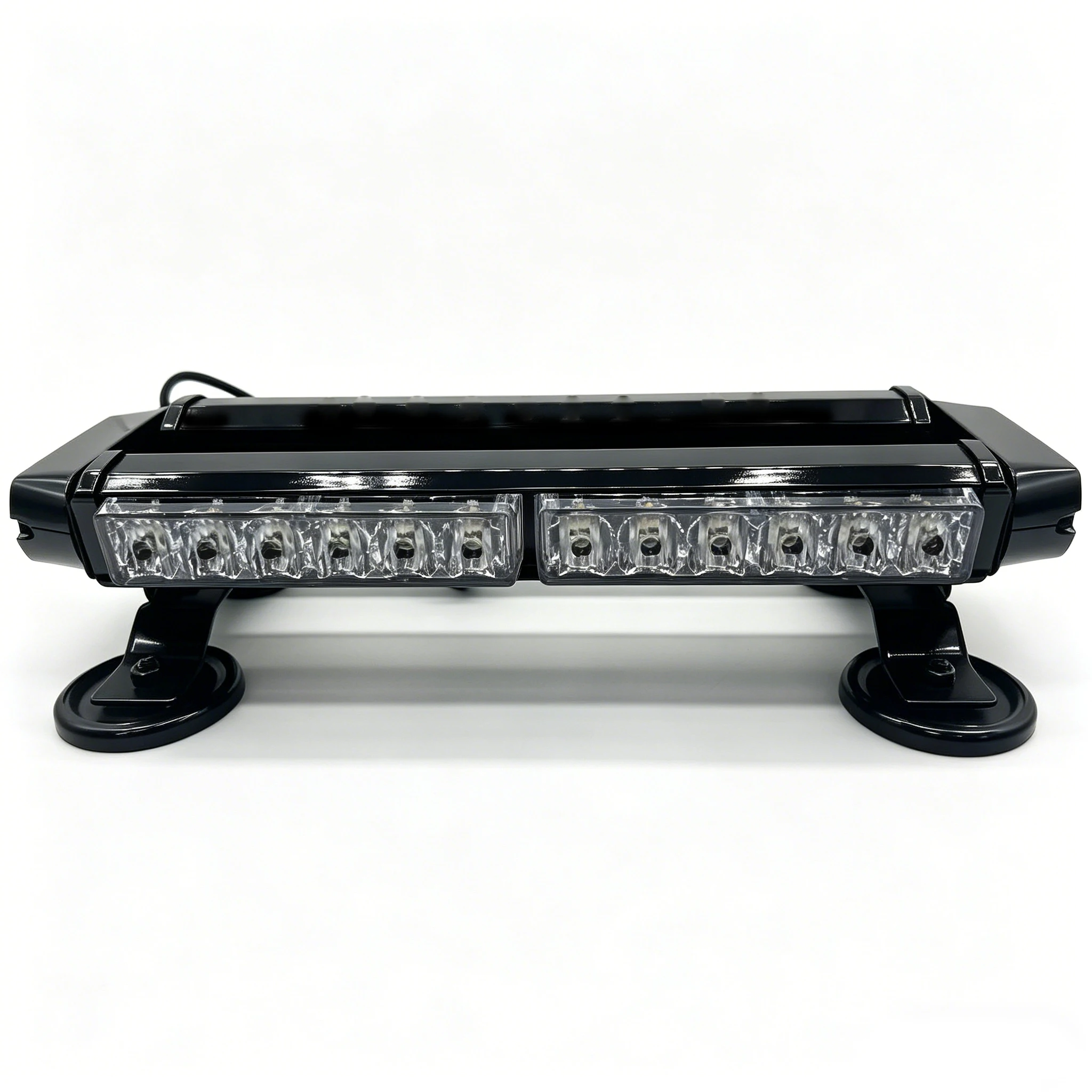 2026 14 Inch Amber LED Emergency Warning Light Bar with Suction Cup Mount for Tow Trucks