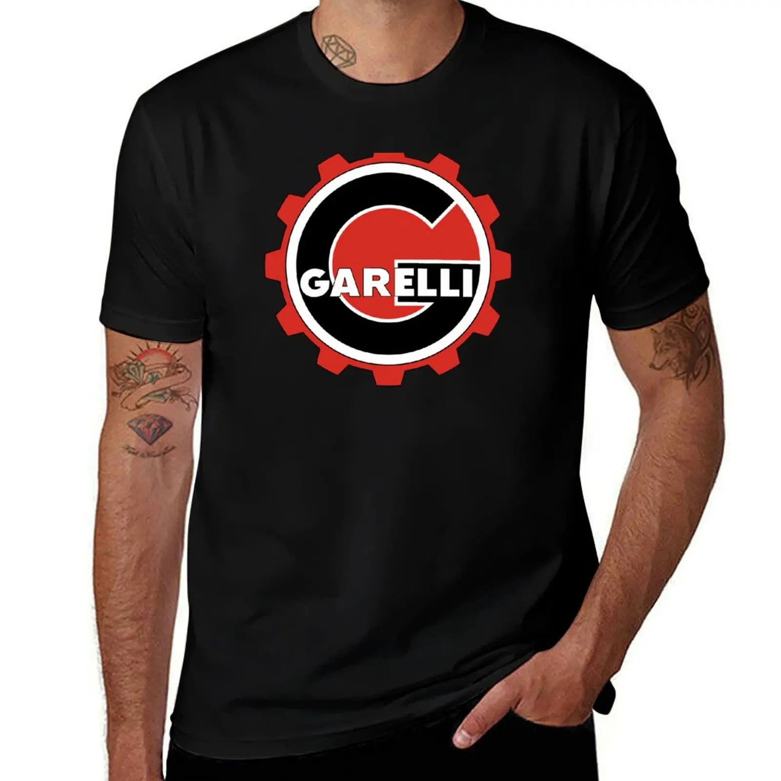 Винтажная футболка с эмблемой мотоцикла Garelli, базовая повседневная футболка большого размера