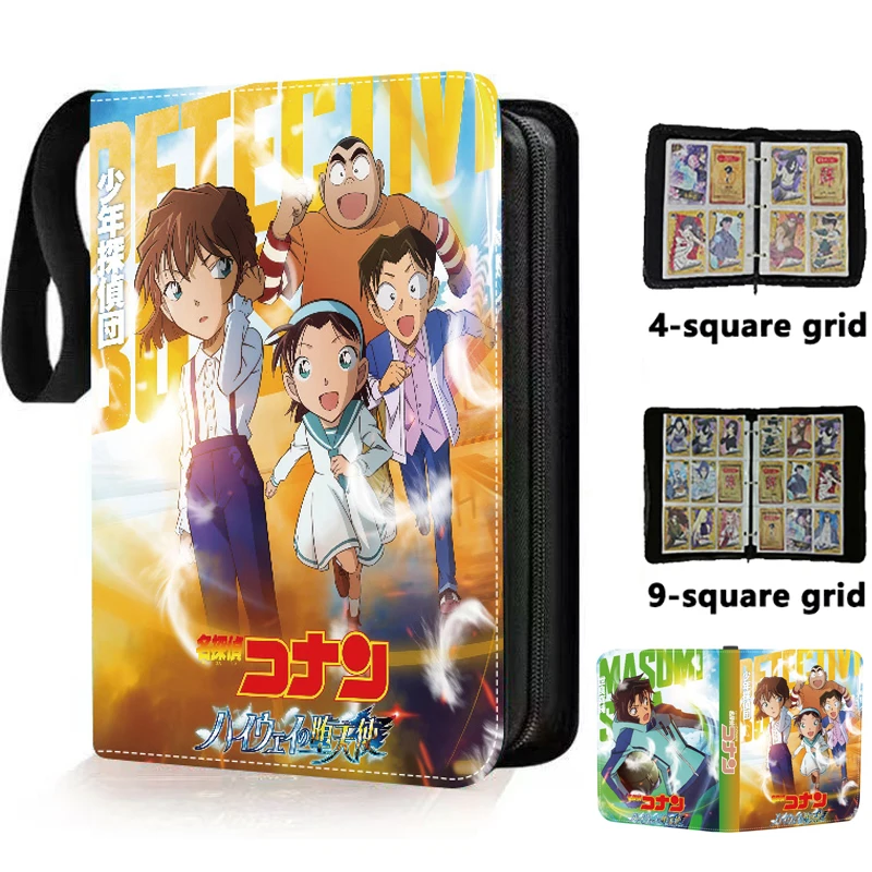 400/900Pcs Detective Conan Card Binder Book Zipper PU Leather Card Album Waterproof Anime Game Card Collection Toy for Kids