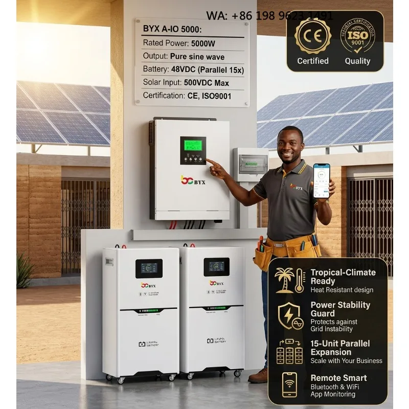 3KW-14KW 24V 48V Hybrid Solar Inverter MPPT Battery Matching Solar Energy Storage Power Backup Device