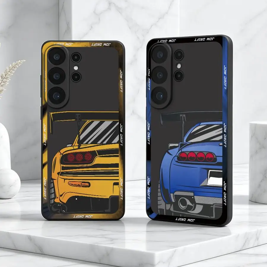 Fashion Car Case for Samsung Galaxy S26 Ultra S20 S26+ S25 S21 FE S25 Plus S24 Note 10 20 S24+ S23 Phone Cover