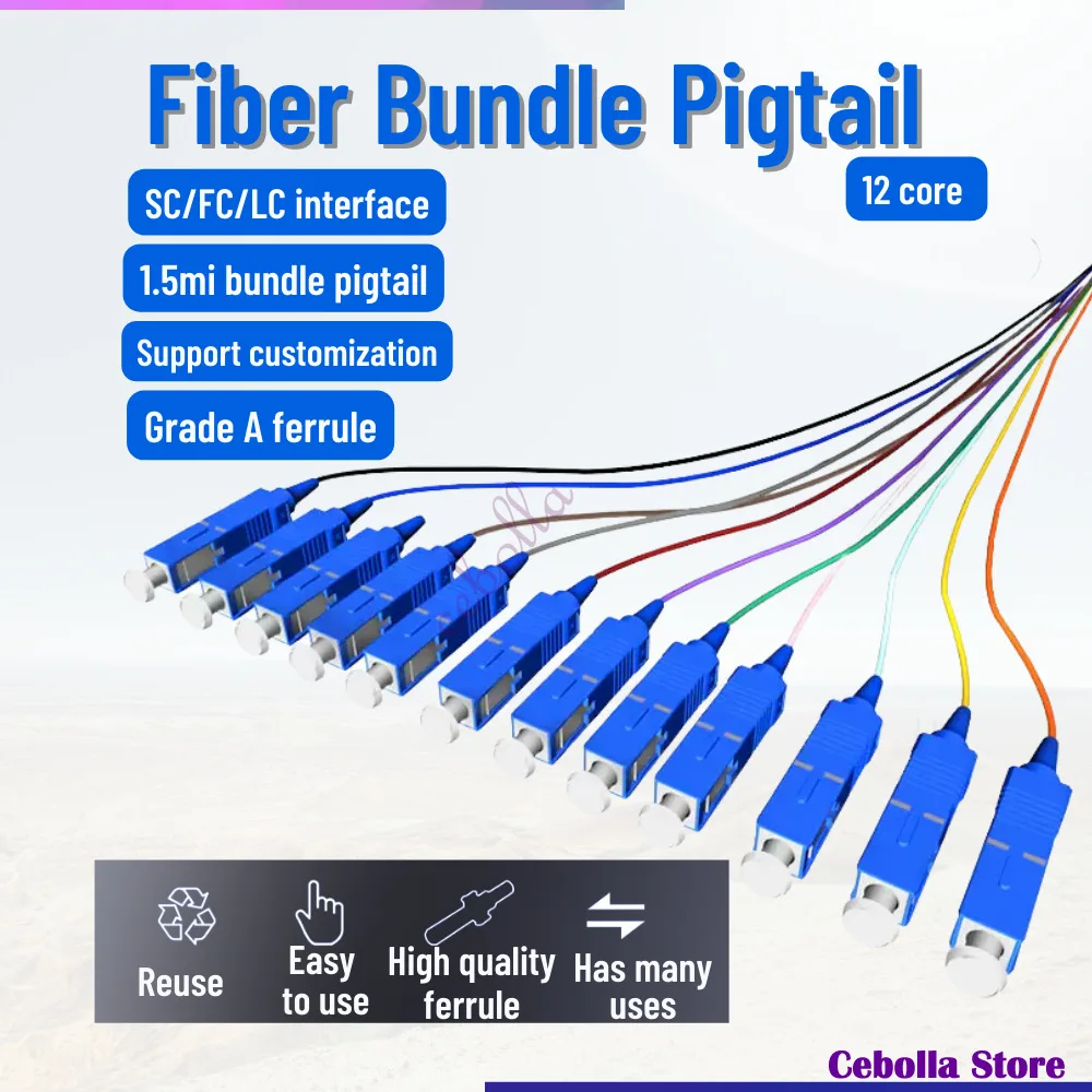 

12 Colors SC UPC Pigtail-SM(9/125) Fiber Optical Patch Cord/Pigtail 1.5 M fanout SC/UPC fiber optic Pigtails SM simplex