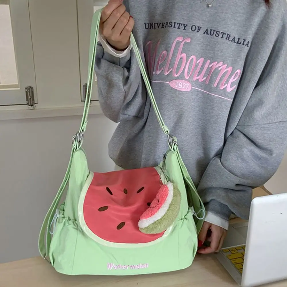

Dopamine Color Fruit Nylon Backpack Creative Large Capacity Cloth Messenger Bag Tote Bag Korean Style Book Bag Outdoor