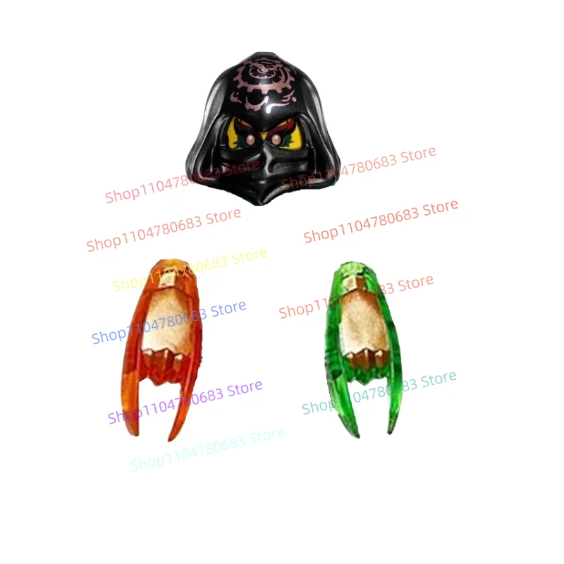 Bloques de construcción MOC Ninja de doble hoja, Mini figura de acción, modelo de ensamblaje, exhibición, personaje de Anime, juguete decorativo, regalo de vacaciones