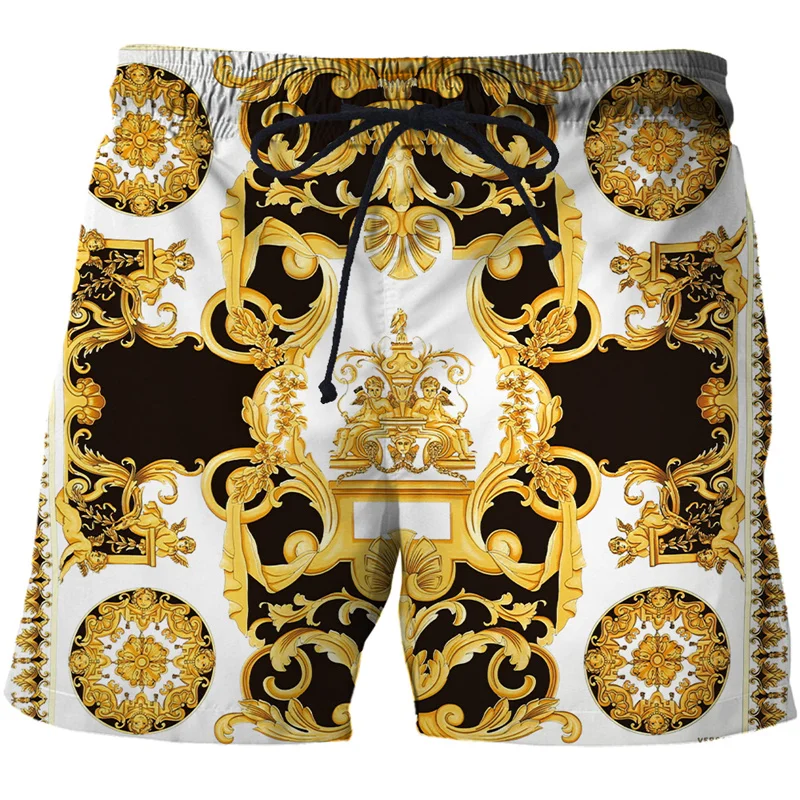 Pantalones cortos de playa con estampado de leopardo de lujo para hombre, pantalones cortos con estampado 3D para tabla de surf, traje de baño hawaiano de verano, bañadores, pantalones cortos de hielo geniales