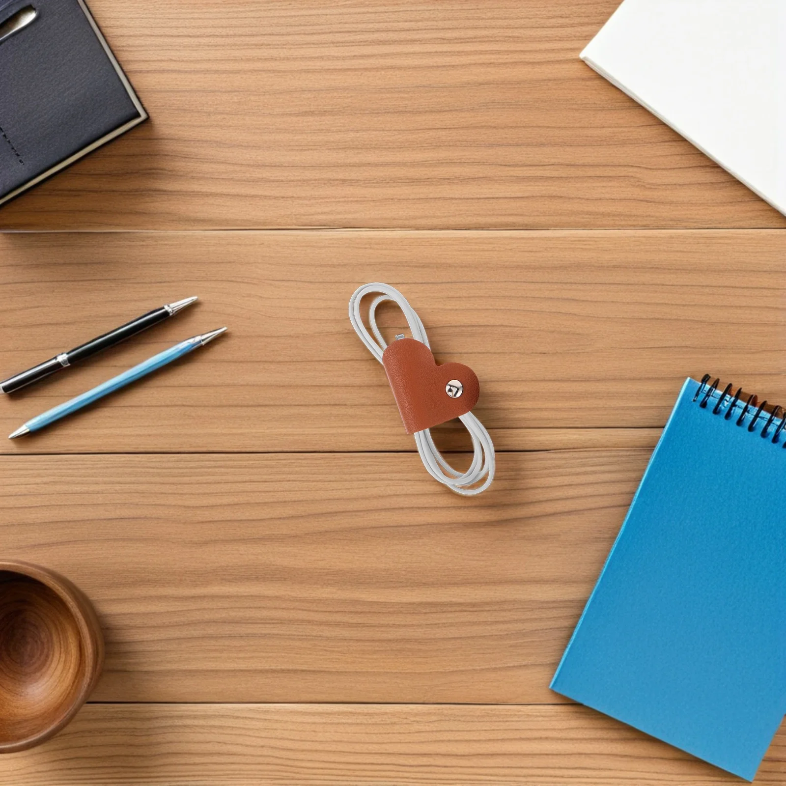 

4pcs Heart Shaped Cable Organizer Portable Cord Holder For Earphone Usb Charging Wire Data Line Management Travel Reusable