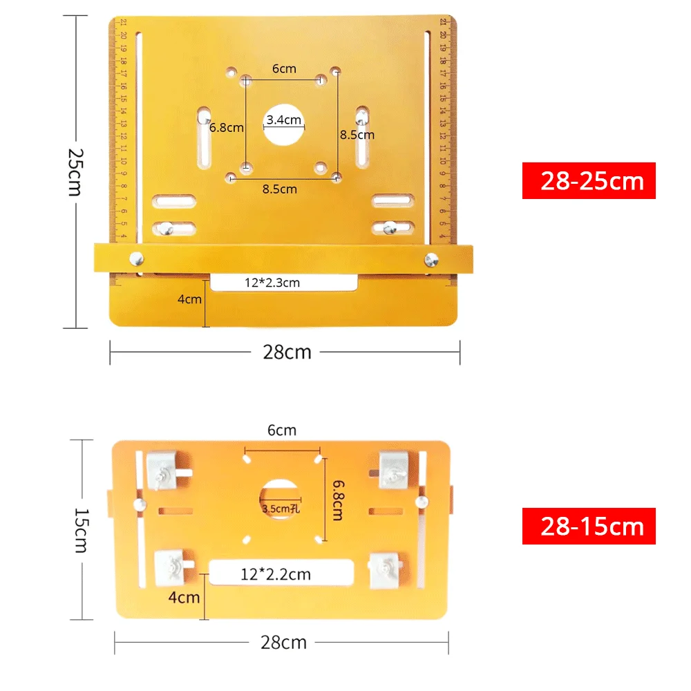 4 inch Circular Saw Guide Rail Bottom Plate Adjustable Wood Router Flip plate 28-25cm Woodworking Bench Accessories