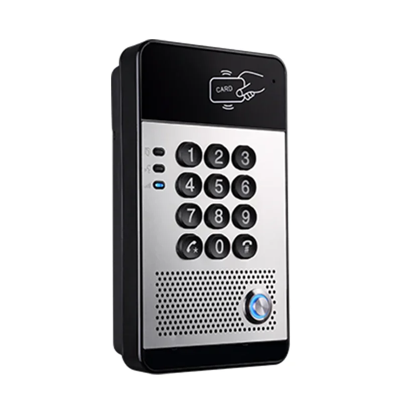 IP i20S integrates remote DTMF door opening, password opening, RFID/IC door opening and indoor switch opening