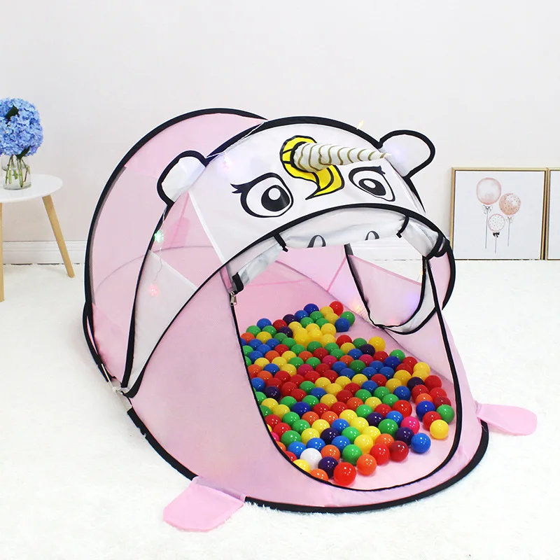 Kids Pop-up Tent Dinosaur Theme - Portable Outdoor Playhouse for Children, Baby Play Tent and Bed, Easy Setup Casa de Campaña for Camping and Playground Fun image 3