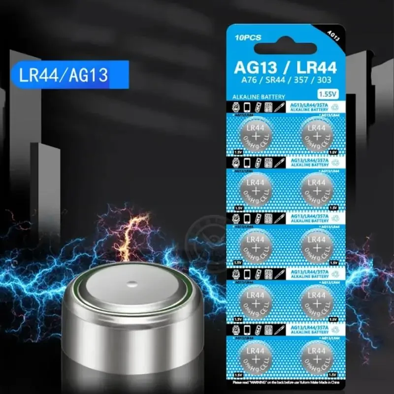 10-50 Pieces LR44 AG13 160mAh Coin Watch Battery L1154 357 SR44 1.55V Alkaline Button Battery Suitable For Watches B85B