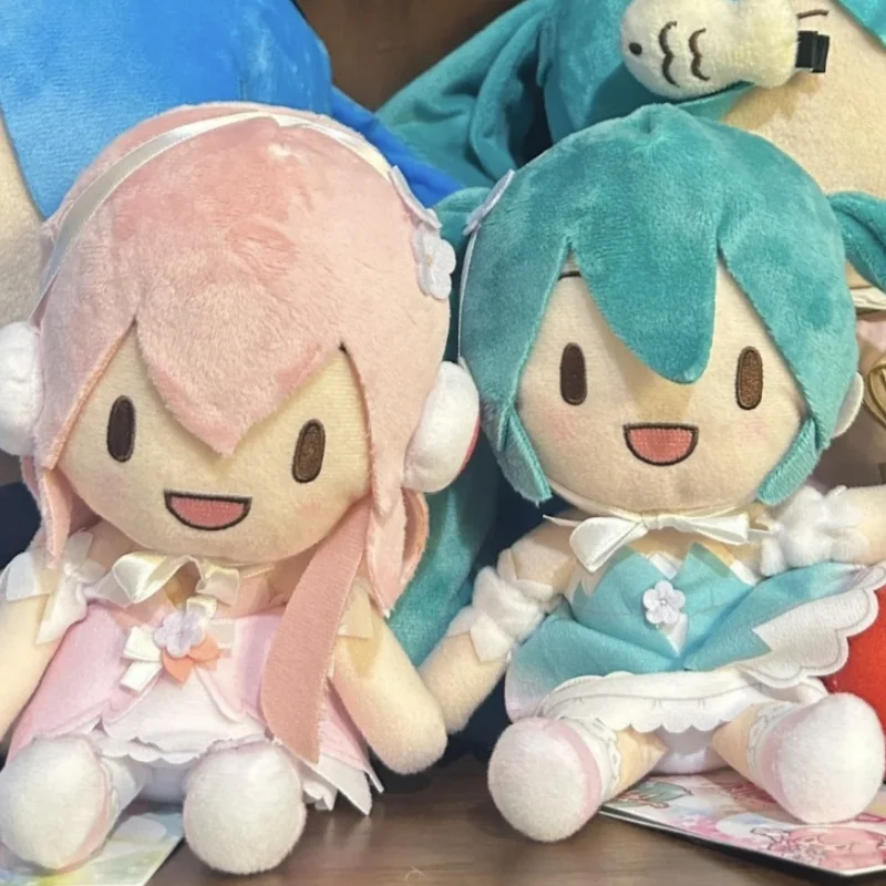 Original Goods In Stock Sega Hatsune Miku Megurine Luka 16cm Cartoon Anime Figure Plush Toys Super Cute Birthday Gifts For Girls