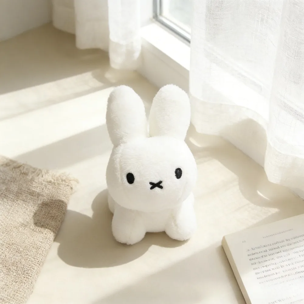 Image of Kawaii Miffy Niedliche Figur Puppe Weißer Hase Geschenk Desktop-Ornament Dekoration Geschenkspielzeug