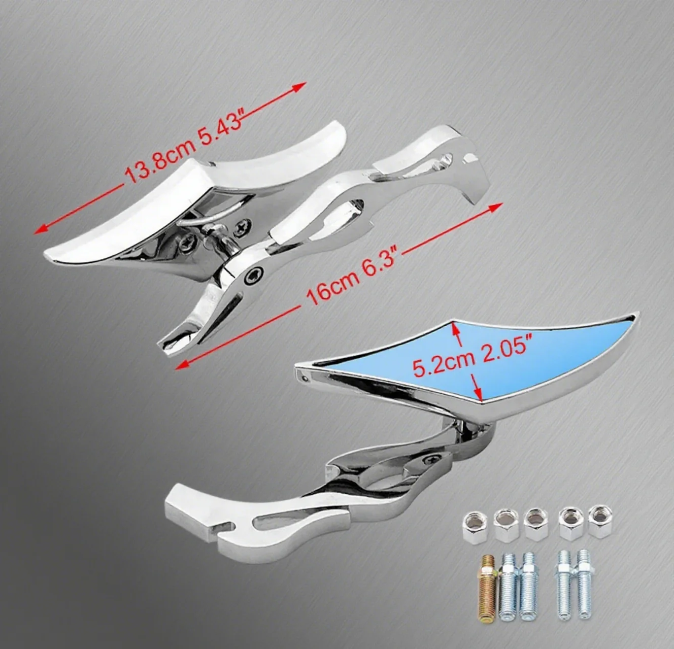 할리 투어링 스트리트 일렉트라 글라이드 다이나 스포츠스터 XL1200 883 소프테일용 8/10mm 플레임 스타일 오토바이 미러