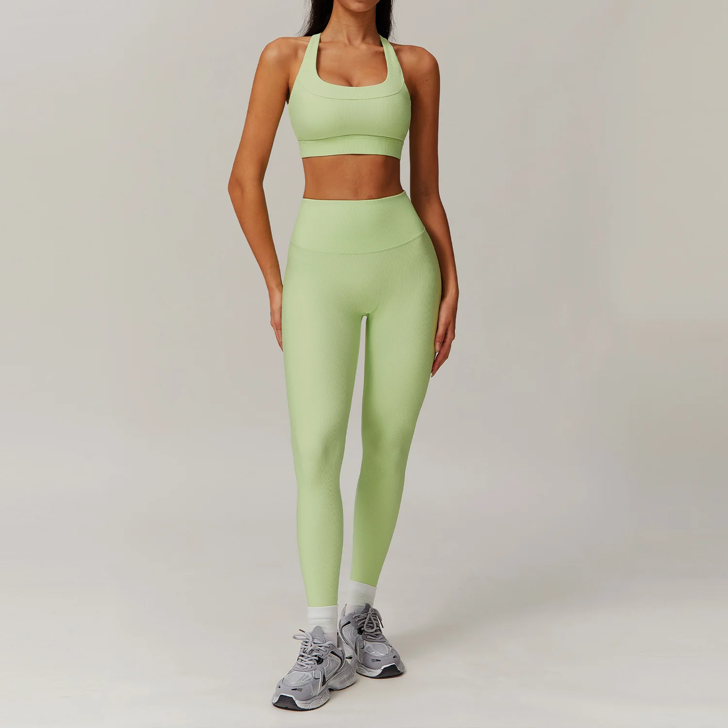 Women Tracksuit Fitness Suit Yoga Sets Sportswear Workout Clothes Sports Bra+High Waist Leggings Gym Clothing Zipper Sports Suit image 2