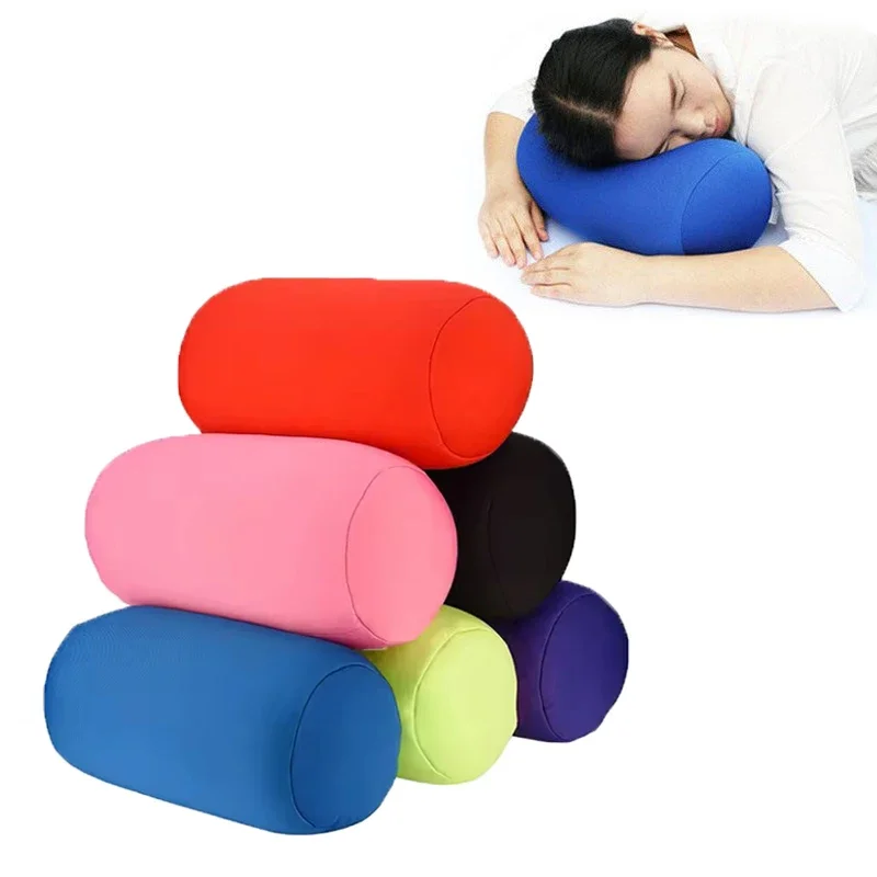 

Microbead Back Cushion Roll Throw Pillow Travel Home Sleep Neck Support Comfortable Home Seat Pillow