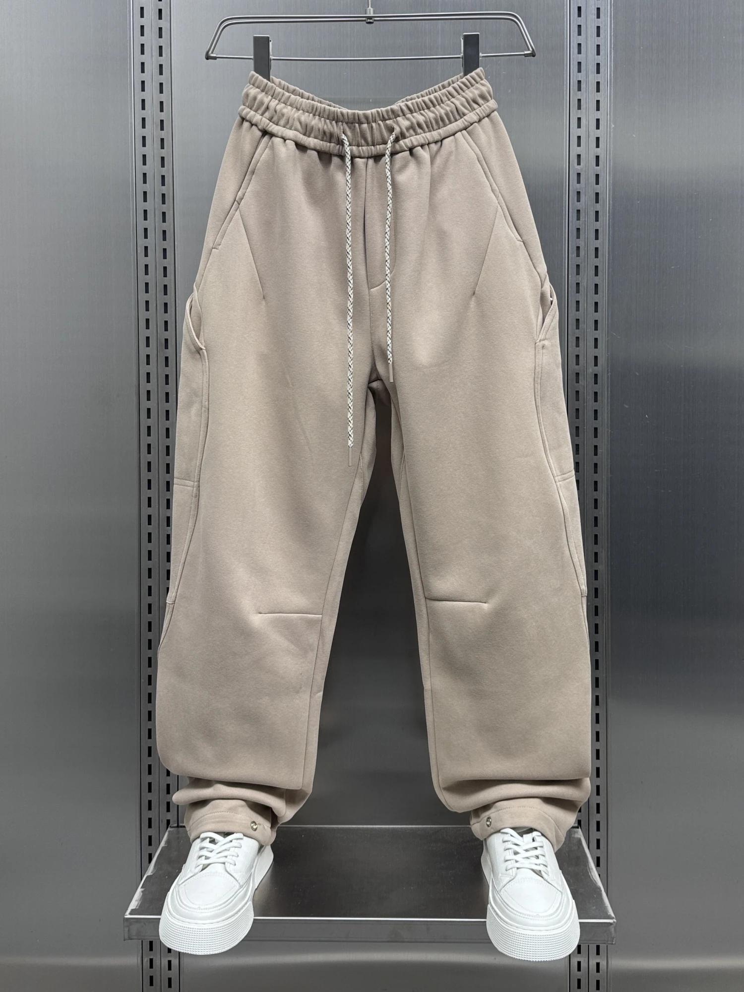 

Loose Large Size Men's Sport Pants Straight Leg Casual Trousers Pure Color Simple Match Autumn Winter Trendy Harlan Wide Leg ...