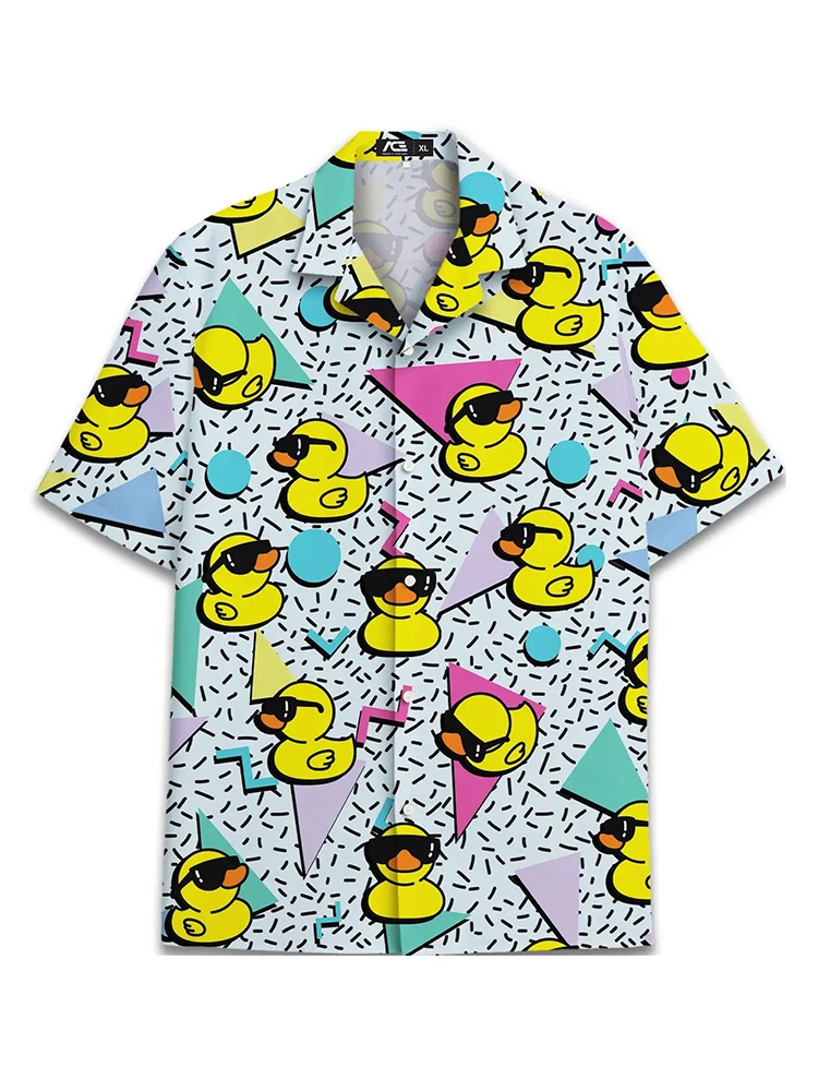 

2026 Легкая и очаровательная мужская повседневная рубашка с воротником с 3D принтом, повседневный мужской универсальный топ для отдыха на открытом воздухе