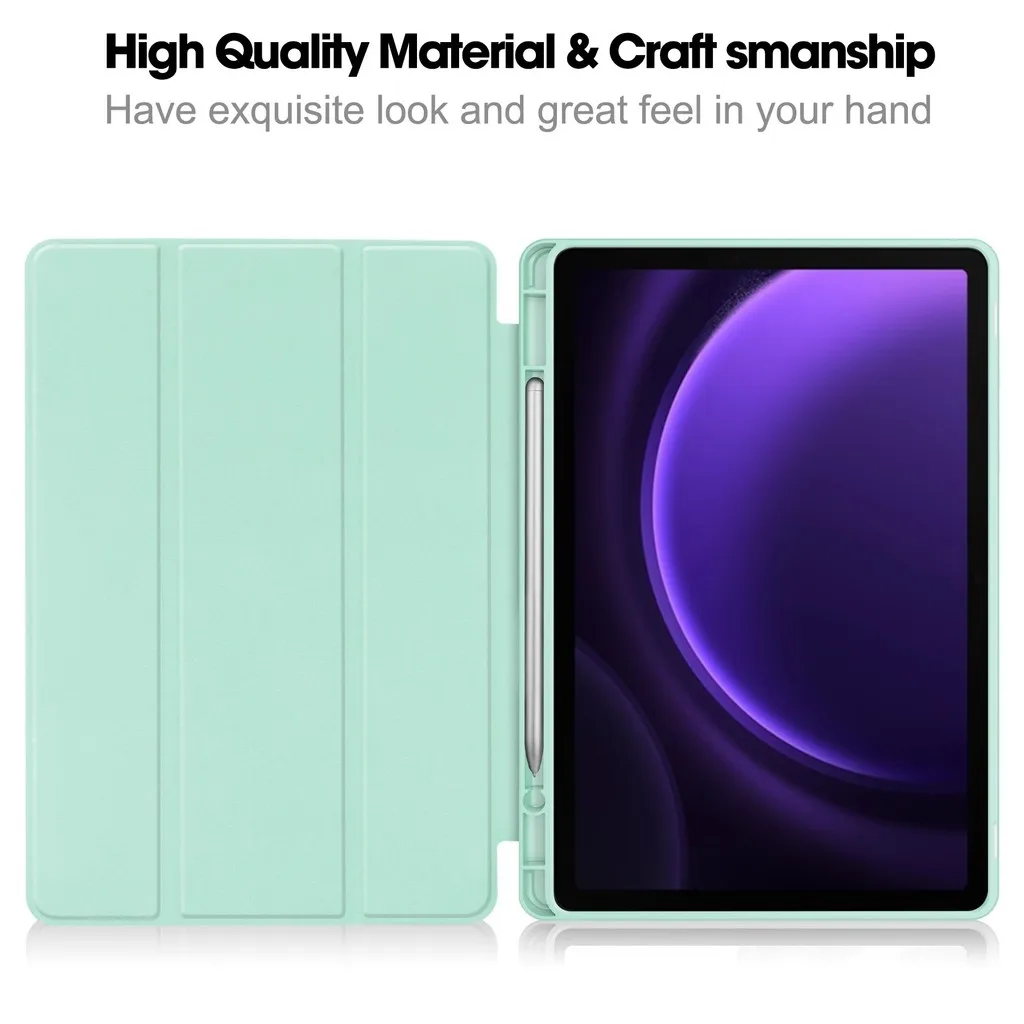 Flip Tablet Cover for Samsung Galaxy Tab S10 FE Plus 13.1 Inch 2025 X620 Tab S10 FE 10.9 Inch X520 X526 2025 Tri-Folding Case