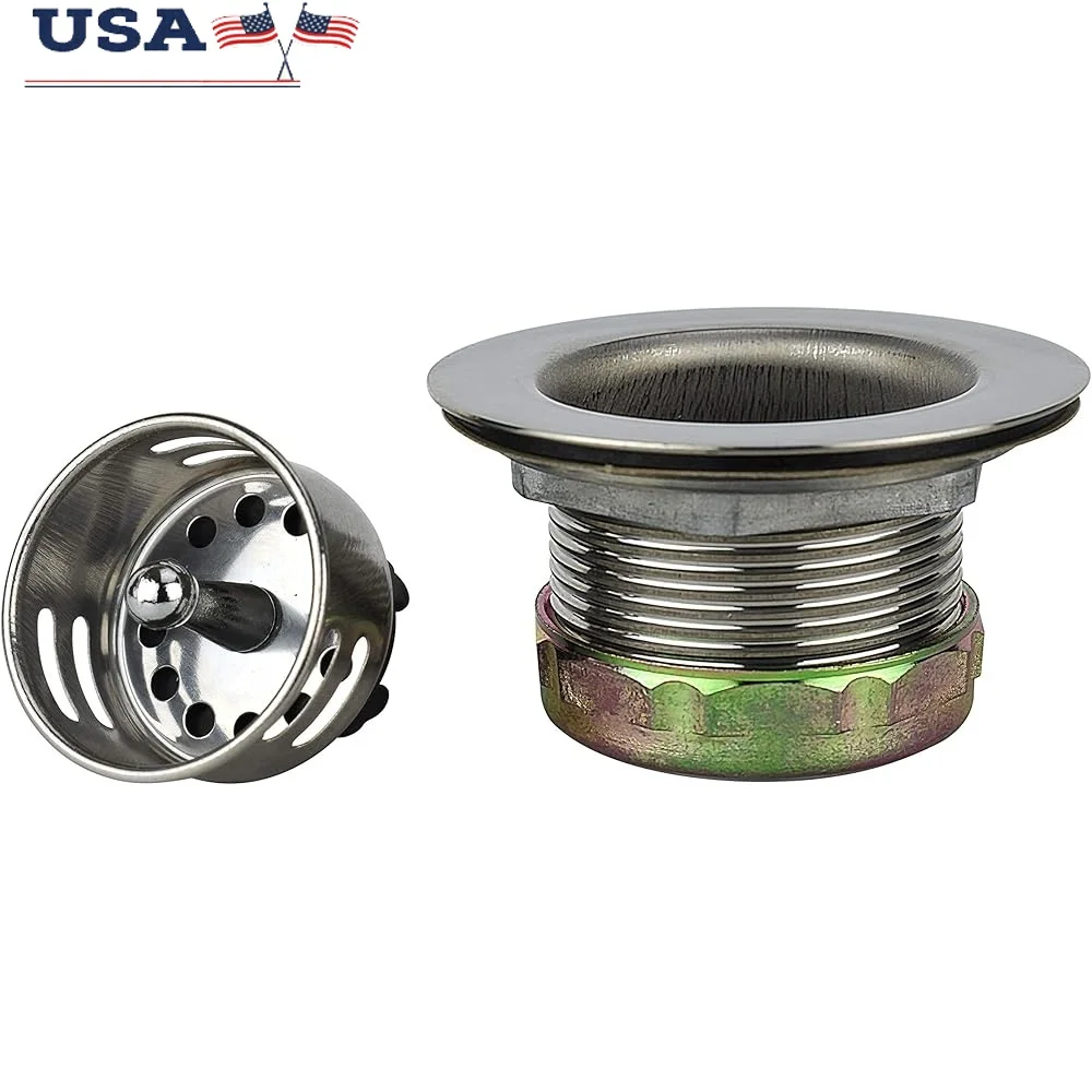 

Фильтр для раковины из нержавеющей стали со съемной корзиной подходит для отверстий 2 или 2-1/2 дюйма, устойчивый к ржавчине, прочный дизайн