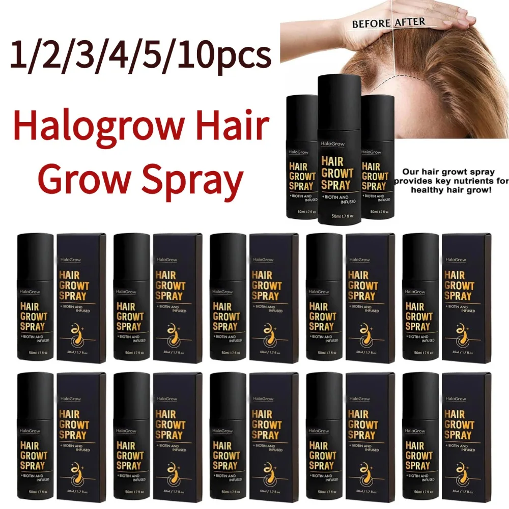 

1/2/3/4/5/10PCS Halogrow Anti Hair Loss Prevent Baldness Scalp Beauty Hair Care Products Hair Grow Spray Fast Serum Spray