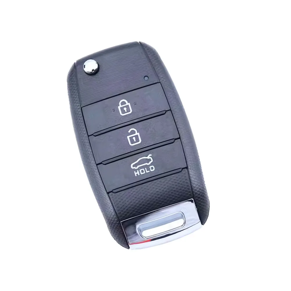 

Replacement Flip Remote Key Shell Case Fob for Kia K3 K5 2015 Vertical Milling Slot 3 Buttons Folding Key Housing
