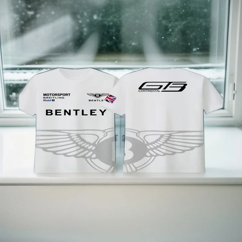 The Latest Explosive Bentley GT3 with The Same Racing Suit Car Clubs Summer Round Neck T-shirts Adults and Children Breathable